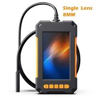 Pramoninė endoskopinė kamera, 4,3 colio ekranas HD1080P, vieno dviejų lęšių vamzdis, automobilio tikrinimo boreskopas IP68 vandeniui atsparus LED 2600 mAh 2m-8MM Single Rigid