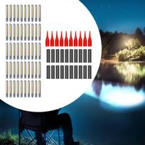 50x Fishing Glow Sticks, Bulk Small Portable Mini Stick Rod Tip for Poles