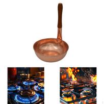 2L Milk Pot for Cooking, Small Sauce Pan Butter And Coffee Vertical Handle brown