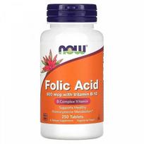 Now Foods FOLIO RŪGŠTIS 800mcg., 250 TABS