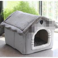 Dog Kennel Cat Kennel House Type Four Seasons General Winter Season Warm Small Dog Can Be Removed and Washed Dog Bed Mat Pet Supplies S-40*35*33 gray