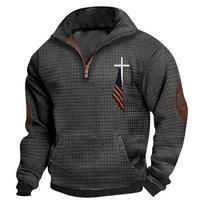 Pocket Sweatshirt Men Men'S Hoodie Quarter Zip Hoodie Black Wine Dark Green Hooded Plain Sports & Outdoor Workout Hoodie For Men M smėlis