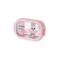 Stainless Steel Bento Lunch Box Kids School Bento Box Kids Sealed Cute Portable Food Container Separate Heatable Lunchbox gray