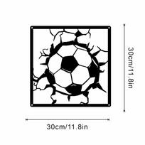 Soccer Metal Wall Decor Iron Hollowed Out Silhouette Hanging Living Room Bedroom Home Decor Crafts juoda