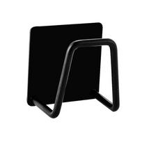 Kitchen Organizer Sponge Holder Soap Drying Rack Self Adhesive Sink Drain Racks Stainless Steel Sink Wall Storage Racks Hooks black