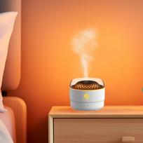 Ultrasonic Humidifier with Timer Gift LED Lights Essential Oil Diffuser Cool Mist Humidifier for Indoor Office Nursery SPA Desk balta