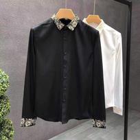 2024 Embroidered Long Sleeve Shirt Japanese Hong Kong Style Ins Loose Shirt Men'S Summer Trendy Versatile Casual Coat M