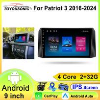 Android 13 Car Radio Multimedia Video Player For UAZ Patriot 3 2016 2017 2016-2024 Navigation GPS 2 DIN Car Stereo Carplay Auto 4 core 1GB+32GB carplay blue
