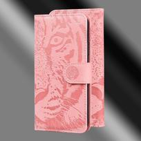 Tiger Embossing Leather Case For Nokia XR21/G42/C12/C22/C32/G22/C31/X30/G60 Kickstand Wallet Card Slots Book Cover for Nokia C21 G11 Plus G300 G11 Nokia XR21 rožinė