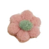 Puppy Hair Clips Decorative Fluffy Cozy Floral Dog Pets Hairpins for Yorkie rožinė