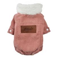 Winter Dog Clothes Warm Lattice Pet Costume for Dogs Cats Soft Thicken Cozy Puppy Fleece Apparel Coat Jacket Chihuahua Yorkshire French Bulldog Teddy rožinė