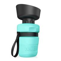 Portable Pet Dog Water Bottle Foldable Squeeze Type Pet Puppy Feeder Bowl Outdoor Travel Dog Feed Bowl Drinking Water Dispenser žalia