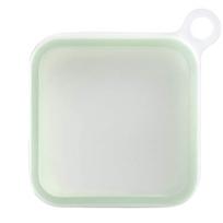 Silicone Sandwich Container Leakproof Snack Bento Box Reusable Portable Toast Bento Box for Outdoor Picnic white