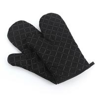 Silicone Gloves Oven Microwave Oven Baking High Temperature Heat Insulation Non-Slip Thickening Household Industry black