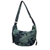 New Trend Rendering Nylon Dumpling Bag Trendy with One Shoulder Messenger Bag Light Niche Simple Canvas Bag Women black