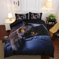 Black Cat Duvet Cover Soft For Kids Adult Bed Linen Microfiber Comforter Cover Quilt Cover With Pillowcases Bedding Set 220×240 135X200cm black