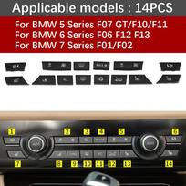 11/12/14 vnt Automobilio prietaisų skydelio oro kondicionierius kintamosios srovės mygtuko šildytuvo jungiklio dangtis skirtas BMW 5 6 7 serijos X5 X6 F10 F18 F06 F12 F01 F15 F16 red