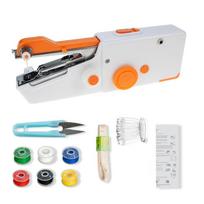 Mini nešiojama rankinė siuvimo mašina pradedantiesiems, mini elektrinė rankinė siuvimo mašina suaugusiesiems, tinka drabužiams, audiniams, užuolaidoms, DIY namams kelionėms