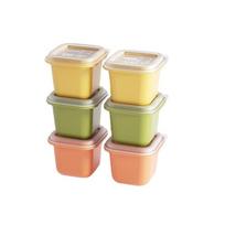 Ice Cube Molds with Lids 6 Pieces Whiskey Ice Mold Maker for Freezer Easy Release and Flexible Ice Cube Organizer beige