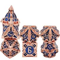 Metal DND Dice Set D20 Polyhedral Apply To Dungeons and Dragons RPG MTG Role Playing Pathfinder Table Games Accessories with Storage Bag raudona
