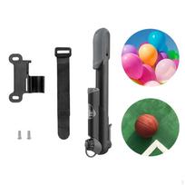 Bicycle Pump Air Hand Durable 120PSI Repair Tool Cycling Tire Inflator Manual for Folded with stopwatch black