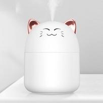 1PC Humidifier Night Light Cute Air Humidifier Diffuser Essential Oil Diffuser Air Freshener Room Aromatherapy Humidifier ADM Cat balta