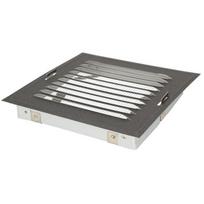 Vėdinimo grotelės - KOTARBAU - 14 x 14 cm - Metalas - Antracito spalva - Su tinkleliu nuo vabzdžių audros debesies spalva