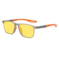non-polarized Sports Night Vision Men Women Fashion Anti Blue Light Computer Eyewear Unisex Flexible Square Frame Anti-glare Driving Eyewear mėlyna