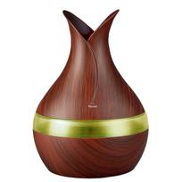 USB Dvigubų lapų eterinių aliejų difuzorius: Žiedlapio drėkintuvas Aromaterapinis vazonas - 300ml Mini yx188 orange