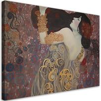 Drobės atspaudas, Abstrakcija su moterimi - G. Klimtas 60x40 įvairiaspalvis