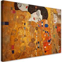 Canvas print, Beautiful women abstract - G. Klimt 60x40 auksinė