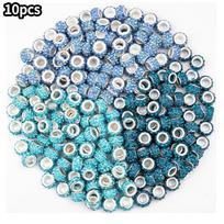 10/30/60pcs resin material blue series large hole beads random color decorative beads DIY bracelet necklace earrings keychain jewelry accessories 10pcs