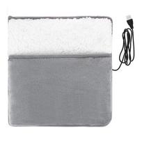 Įkraunami USB šildomi pėdų šildytuvai: Žieminės pėdų pagalvėlės ir apdangalai One Size gray