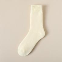 1/3 poros moteriškos kojinės rudeninės žiemos šiltos sniego spalvos storos minkštos kojinės ant grindų 1 pair šviesiai geltonos spalvos