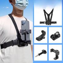 First-Person Perspective Wearable Chest Mount for Mobile Phones – Ideal for Immersive Riding and Shooting. Chest strap standard set