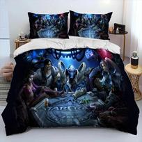 3D HD StarCraft Game Gamer PC Comforter Bedding Set,Duvet Cover Bed Set Quilt Cover Pillowcase,king Queen Size Bedding Set kids EU Single 135x200cm