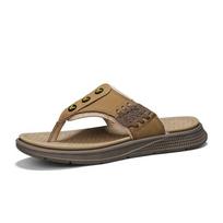 2024 Summer Men's Flip-flops Massage Granule Slippers Comfortable Beach Sandals Men Casual Shoes Outdoor Bathroom Shoes 39 ruda
