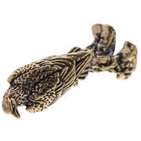 Stalviršio gyvūno puošmena Erelio žalvario ornamento statula Retro stiliaus varinė figūrėlė 4x2cm