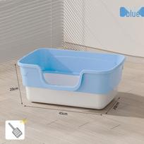 Integruotas kačių kraiko dėžutė: Nuimamas, Pusiau uždaras, Atsparus purslams Didelis katės tualetas Integrated foldable cat litter box gray