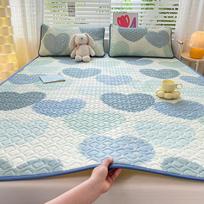 Natūralaus latekso storas vėsinamasis kilimėlis vasarai Cool Feeling viskozinis čiužinio padas Minkštas orui laidus šaltas vasaros kilimėlis patalynės komplektui 90x200cm 2 pcs set gray