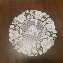 Nėrinių padėkliukas Staltiesė Apvalios servetėlės ​​Indų padėkliukai Stalo reikmenys Namų dekoravimas 30cm x 30cm gray