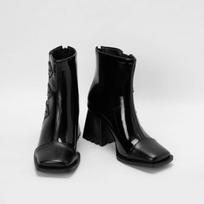 Krazing Pot Polyurethane Autumn Winter Shoes 47 Size 48 Chelsea Boots Gingham Prints Square Toe Zipper Keep Warm Ankle Boots 34 juoda