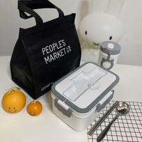 MeyJig Microwave Lunch Box Leak Proof Lattice Bento Lunch Box Suitable for Office Bento Box Food Container rožinė