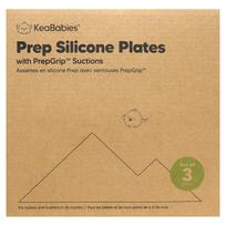 KeaBabies, Prep Silicone Dish with PrepGip Suction, 6-36 months, Terracotta, 3-pack