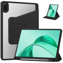 Tablet Case for Honor Pad X8a 11.0 inch Released 2024 Translucent Back PU Leather Folio Cover with Pencil Slot for Honor pad X8a 11'' juoda