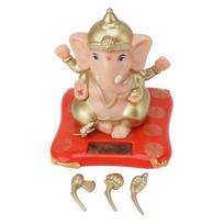 Solar Powered Ganesha Ornament Decoration Ornaments for Home Garden Car Dashboard