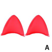 2pcs Universal Motorcycle Helmet Cat Ears Decoration Outdoor Sport Devil's Horns Corner Motorcycle Helmet Decoration Accessories red