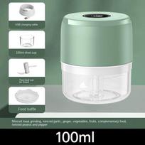 One-Button Automatic Chopper Food Crusher Meat Grinder Mini Garlic Press USB Vegetable Chopper Masher Machine Kitchen Gadgets gray