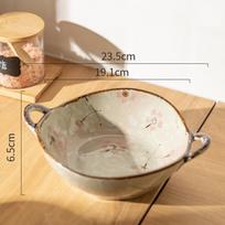 7,5 colio japoniškas buitinis makaronų dubuo Keraminis sriubos dubuo su rankena salotų dubuo Makaronų dubuo Virtuvės indai Mikrobangų krosnelė Kepiniai