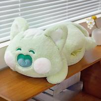 Squishy Cat Doll Plush Toy Cuddly Animal Cat Plushie Hand Cover Soft Kids Cute Comforting Ultra Soft Birthday Gift 60cm 60cm žalia